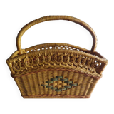 Rattan bamboo magazine holder