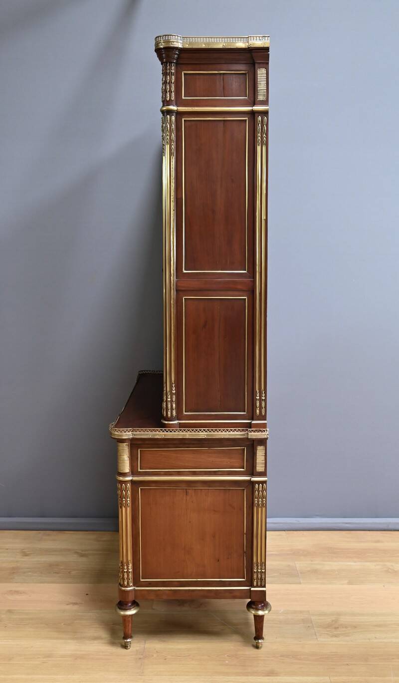 Mahogany Library Scriban, Louis XVI style – Mid-19th century