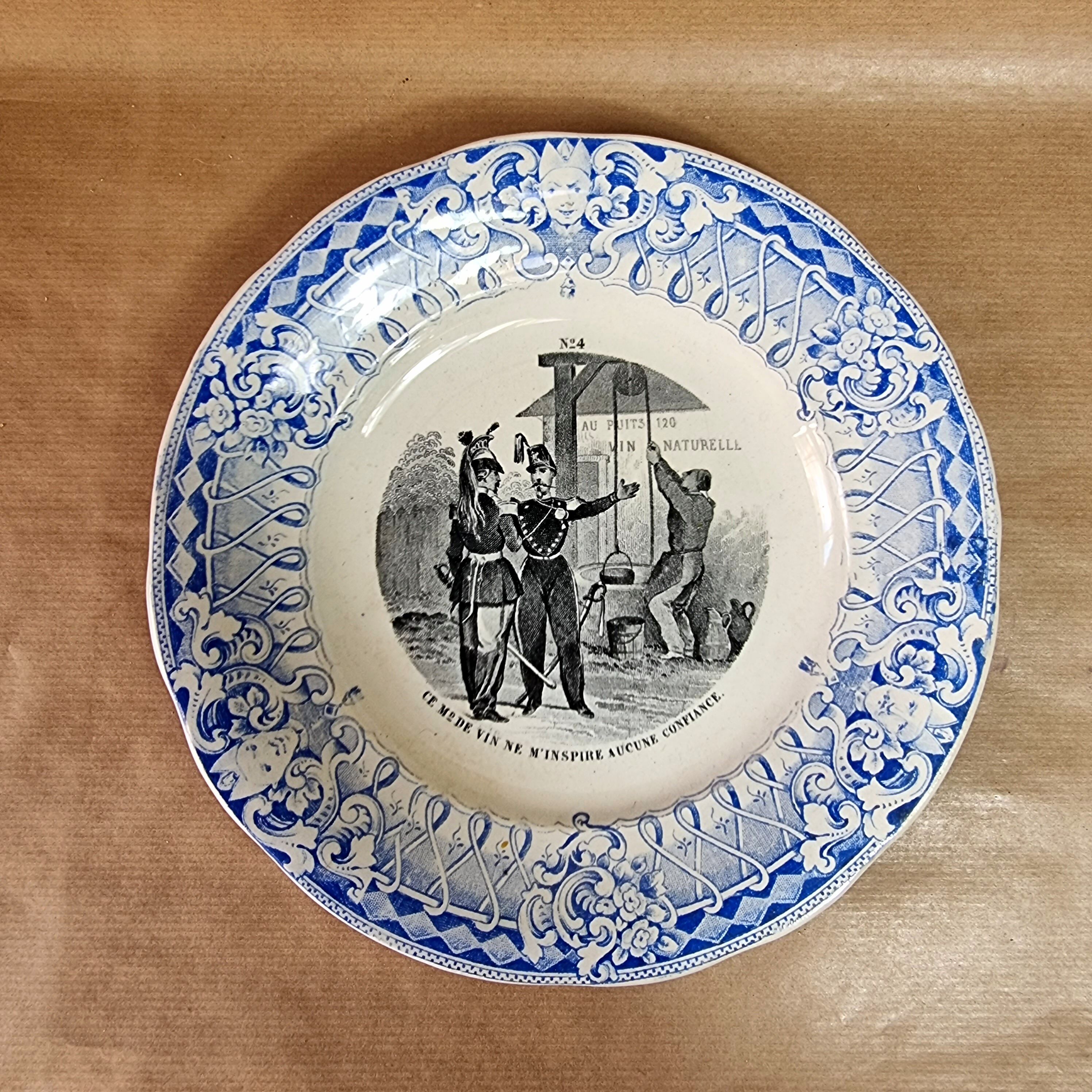 Talking plate wine creil & montereau