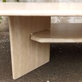 Travertine coffee table