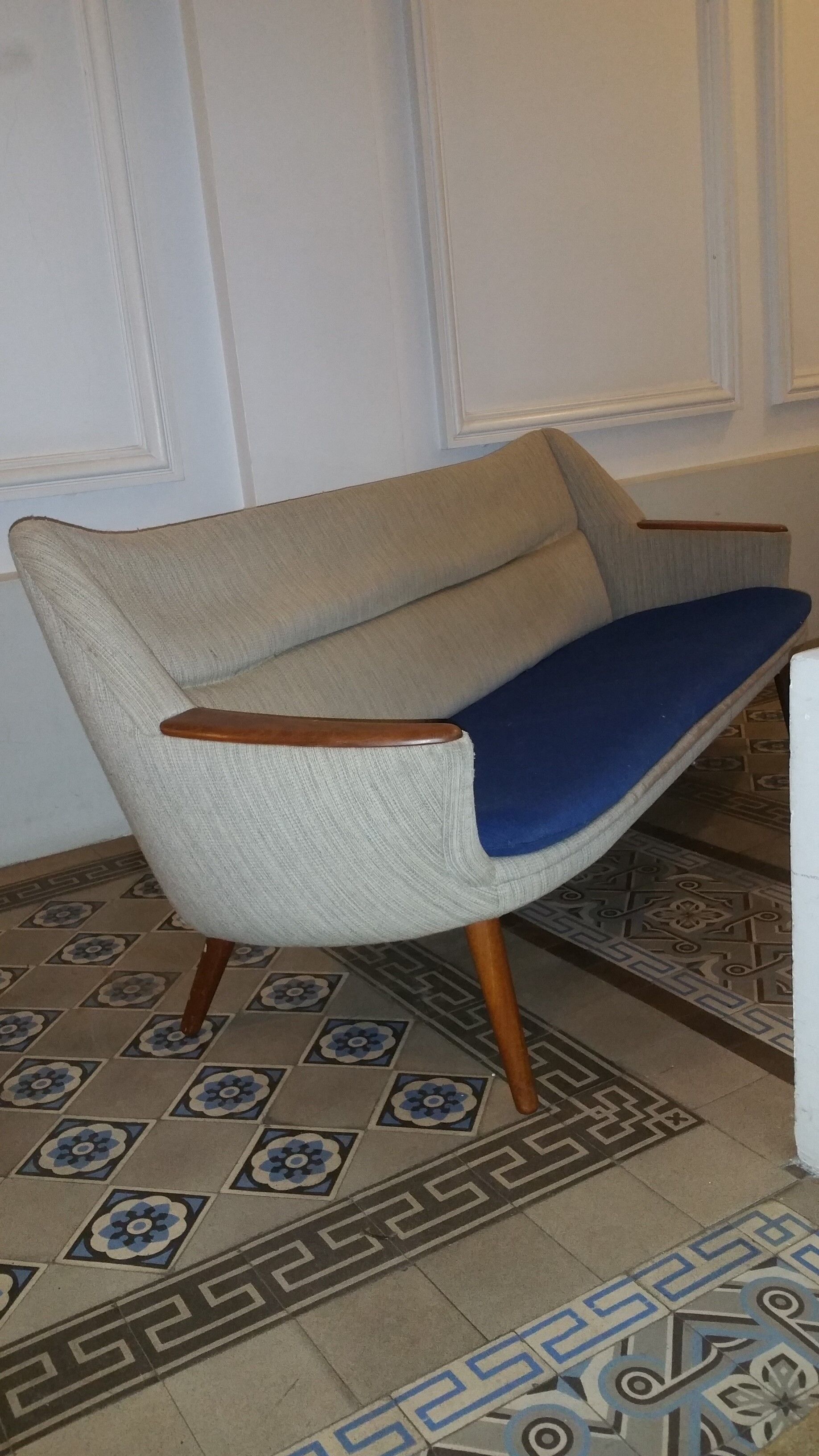 Rotex egg, 50s 60s danish sofa couch sculptural bi color