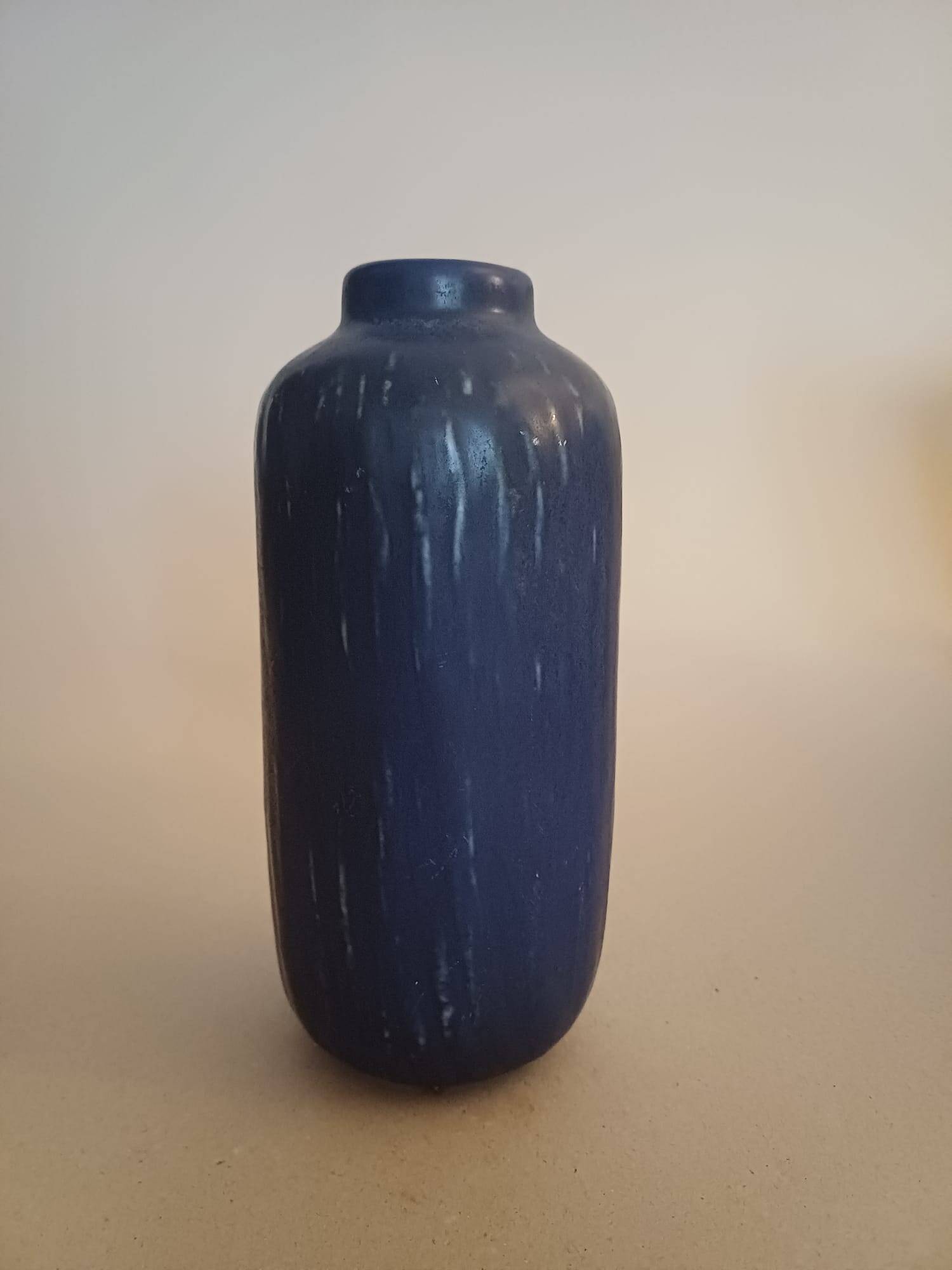 Scandinavian Ceramic Vase Gunnar Nylund "Rubus" Number 5 Rörstrand Blue Wine