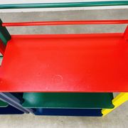 Pair of pencil-style shelves by Pierre Sala for children.