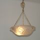 French Art Deco Ceiling Light ROS Degue Frosted Molded Glass Plafonnier