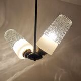 Lustre 2 feux aux verres ciselés