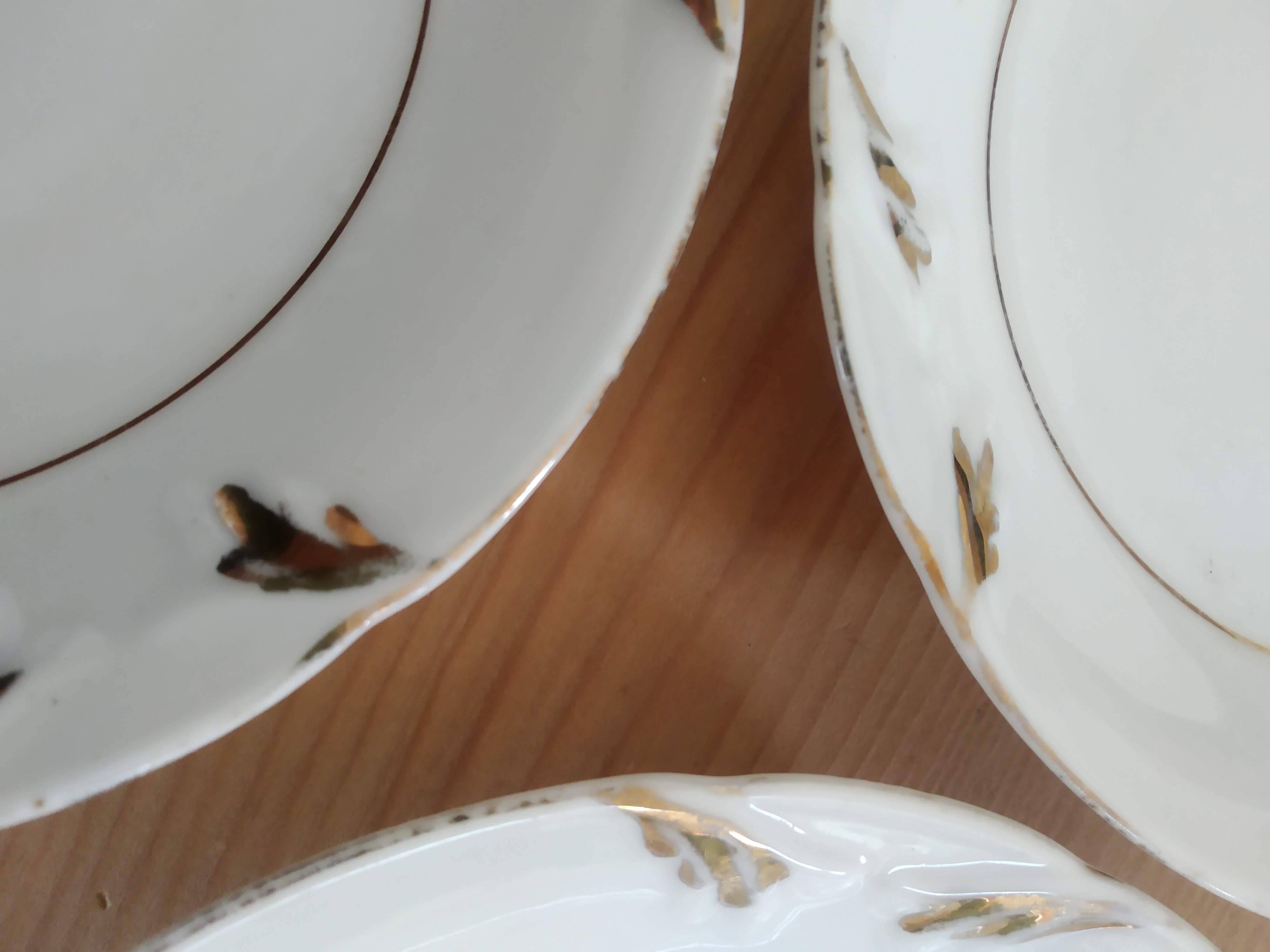 Coffee cups and sugar bowl, Old Paris Empire porcelain, Vve BARES