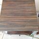 Pair of vintage 70s chrome zebrano wood bedside tables