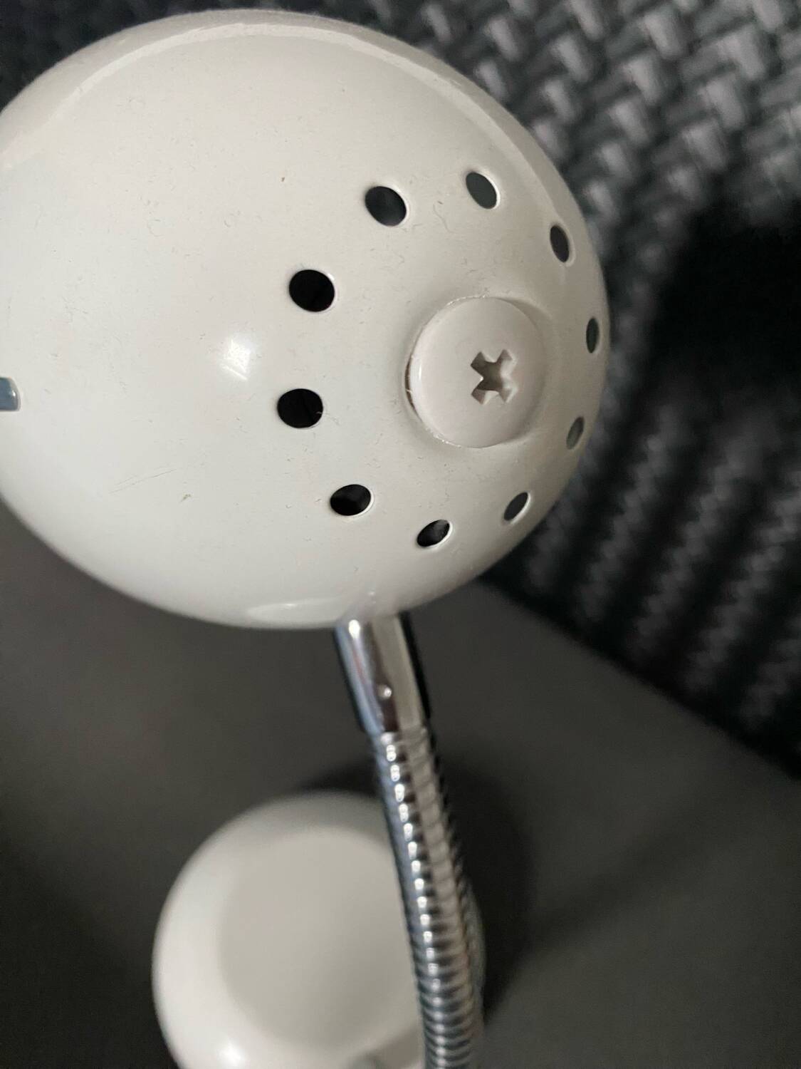 Mathias chrome and white vintage bedside desk lamp