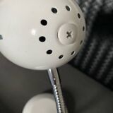 Mathias chrome and white vintage bedside desk lamp