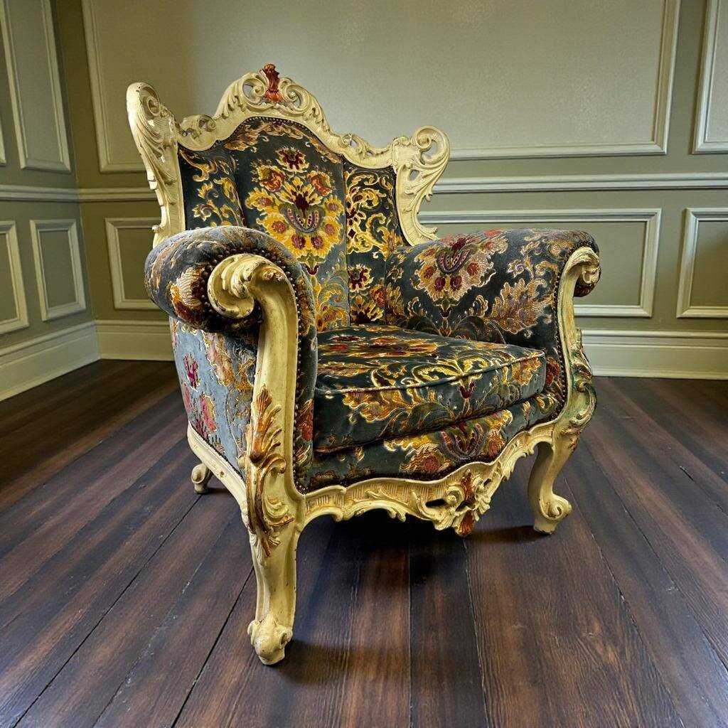 Vintage baroque armchair / armchair / armchair