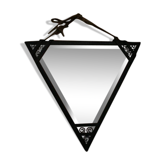 50 cm wrought iron art deco triangle mirror