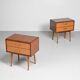 Nightstands with Glass Tops, Germany, Set of 2