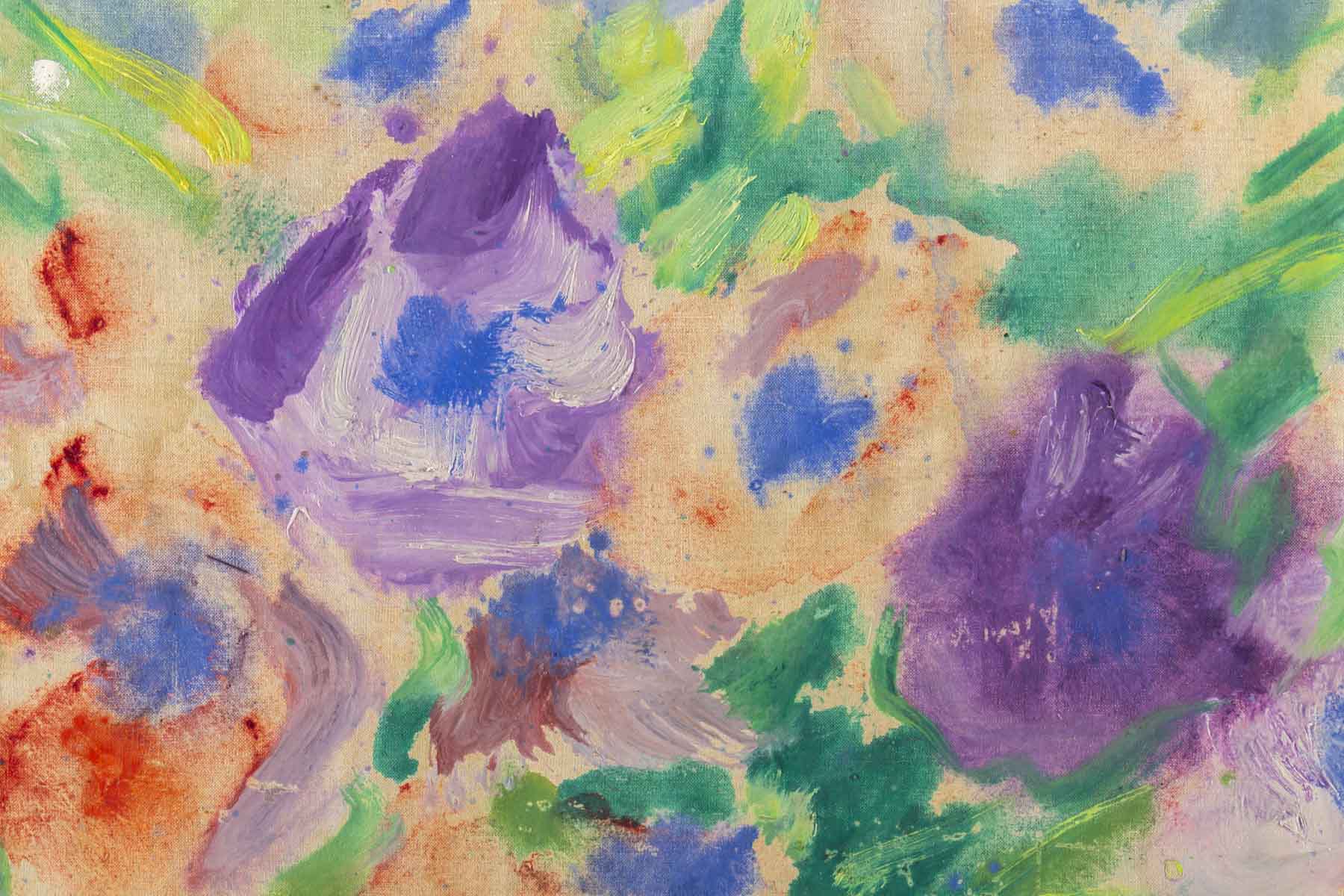 Painting, bouquet of flowers from the 1920s signed by Bussières