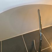 Round kitchen or dining room in smoked glass chrome structure an70