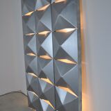 Aluminium modular wall mounted light panels 1960s