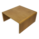 Table basse carrée minimaliste en chêne, années 70
