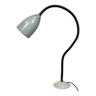 Lampe de Bureau Industrielle Grise à Col de Cygne de Philips, 1960s