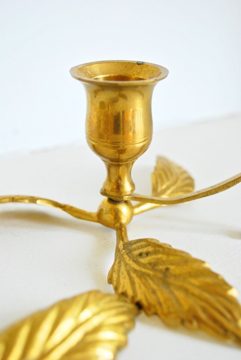 Pair of brass candlesticks