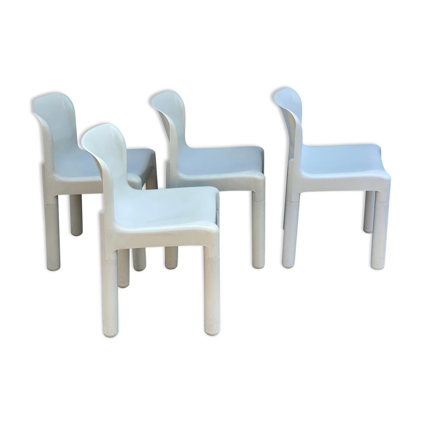 4 chairs model 4875 by Carlo Bartoli for Kartell