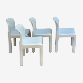 4 chairs model 4875 by Carlo Bartoli for Kartell