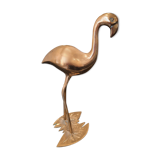 Brass pink flamingo
