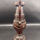 Carved wood amphora vase varnished