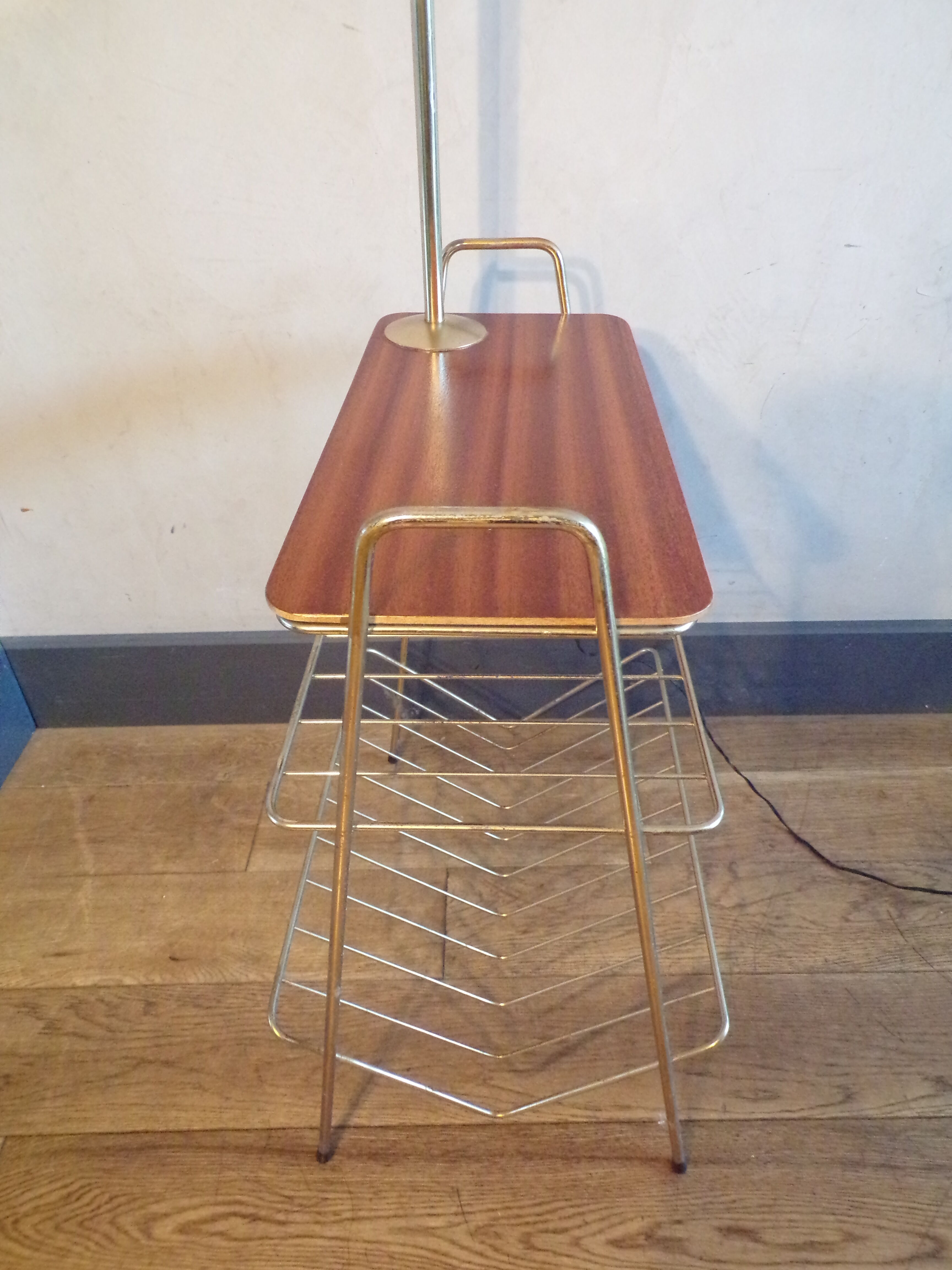 Vintage lamppost with tablet