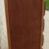 Art Deco 5-drawer chiffonier in solid wood with brass knobs – Fully restored