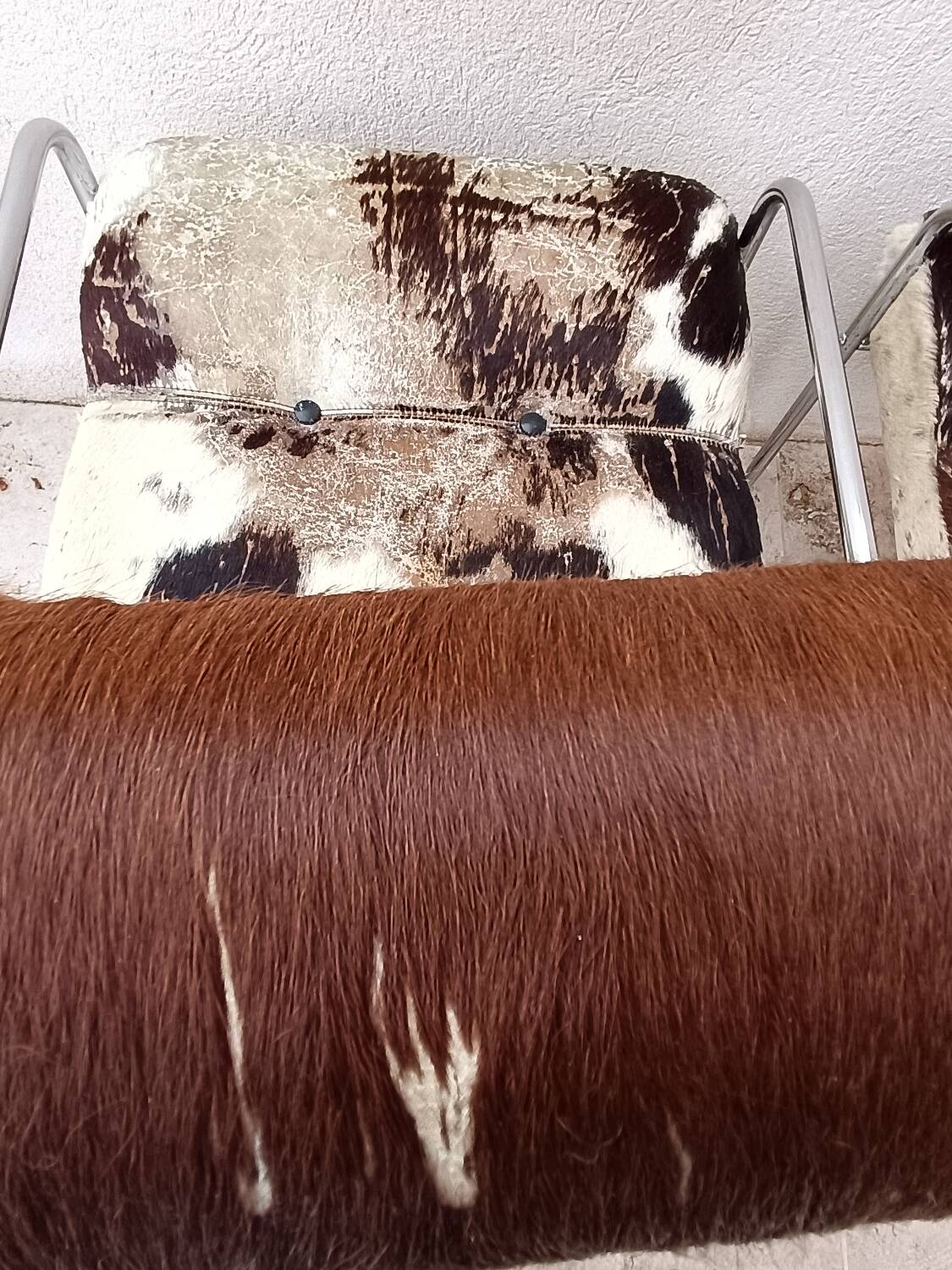 Set of 4 vintage Cucroma armchairs – Guido Faleschini – leather