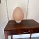 Vintage 1970s speckled glass egg lamp by Vianne in pink.