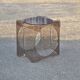 Bedside side table, plexiglass end table Vintage 1970 space age