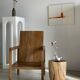 Fauteuil en bois naturel (teck) design minimaliste
