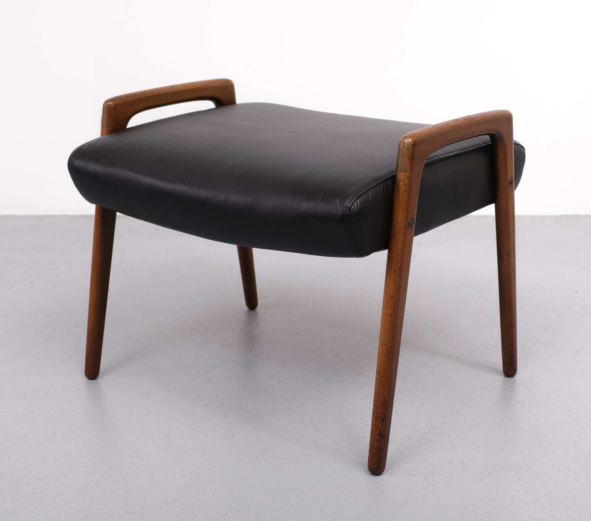 Vintage teak foot stool, scandinavian, 1960s