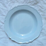 6 hollow plates Montereau faience fine before 1819 white pearl mark in hollow " b . i. "