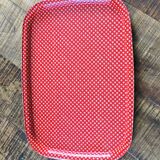 Flowery metal tray 70s