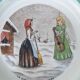 Old dessert plates, talking theme Fables de la Fontaine