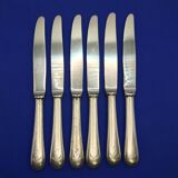 Set of 6 small silver-plated Navy knives from Christofle