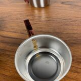 Set of 4 metal and glass cups, 1970