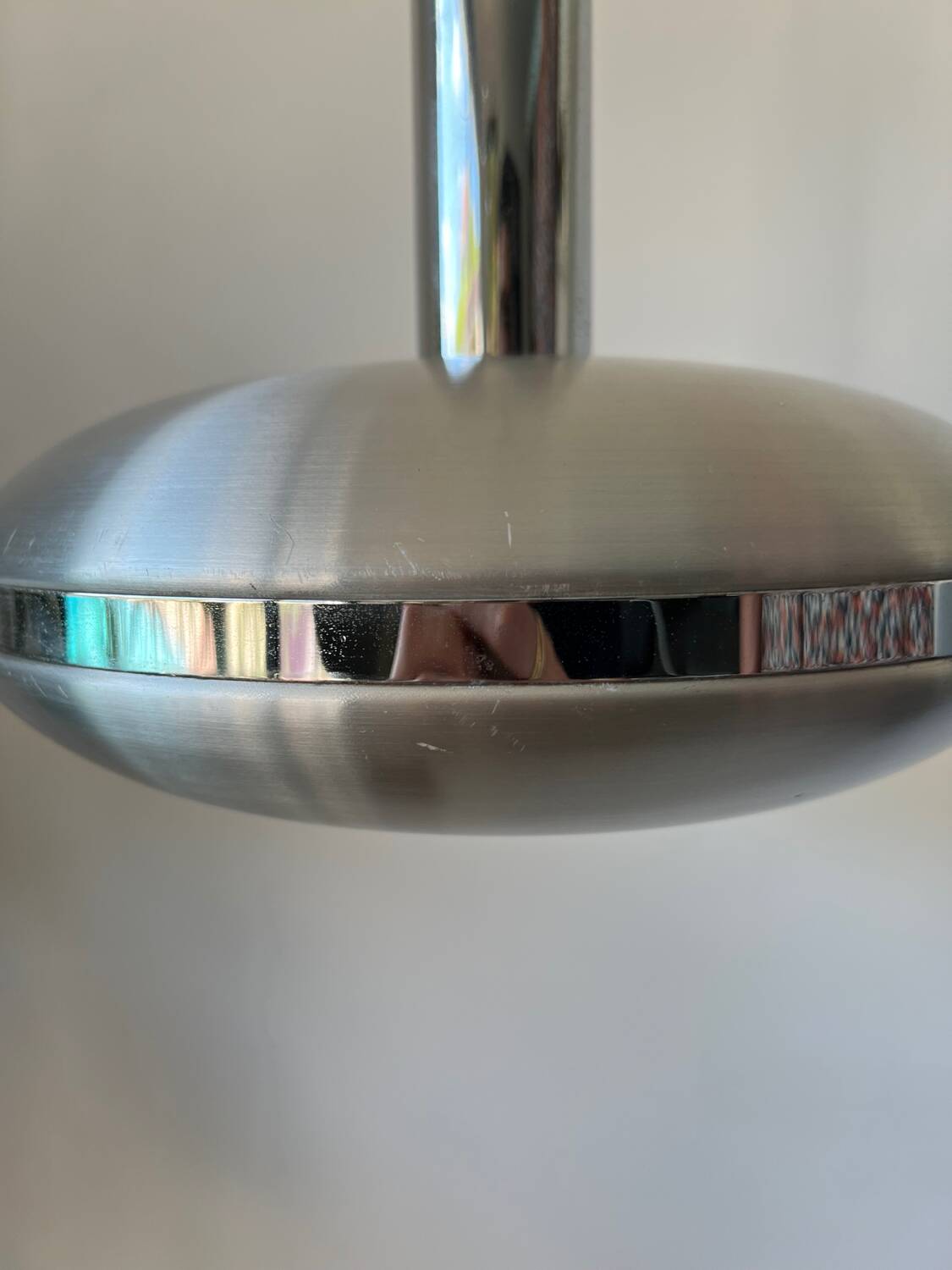Suspension vintage UFO aluminium space age - années 70