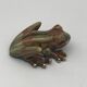 FROG figurine in enameled CERAMIC Vintage Golden Pond collection