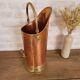 Old copper coal bucket