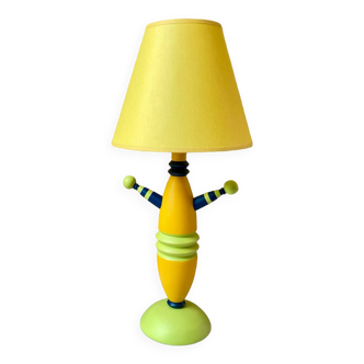 Lampe totem design Olivier Vilatte vintage Memphis style années 80 2 disponibles