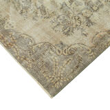 Anatolian handwoven vintage 1970s beige carpet 160 cm x 264 cm