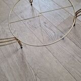 Vintage coffee table in gilded brass and glass 1960