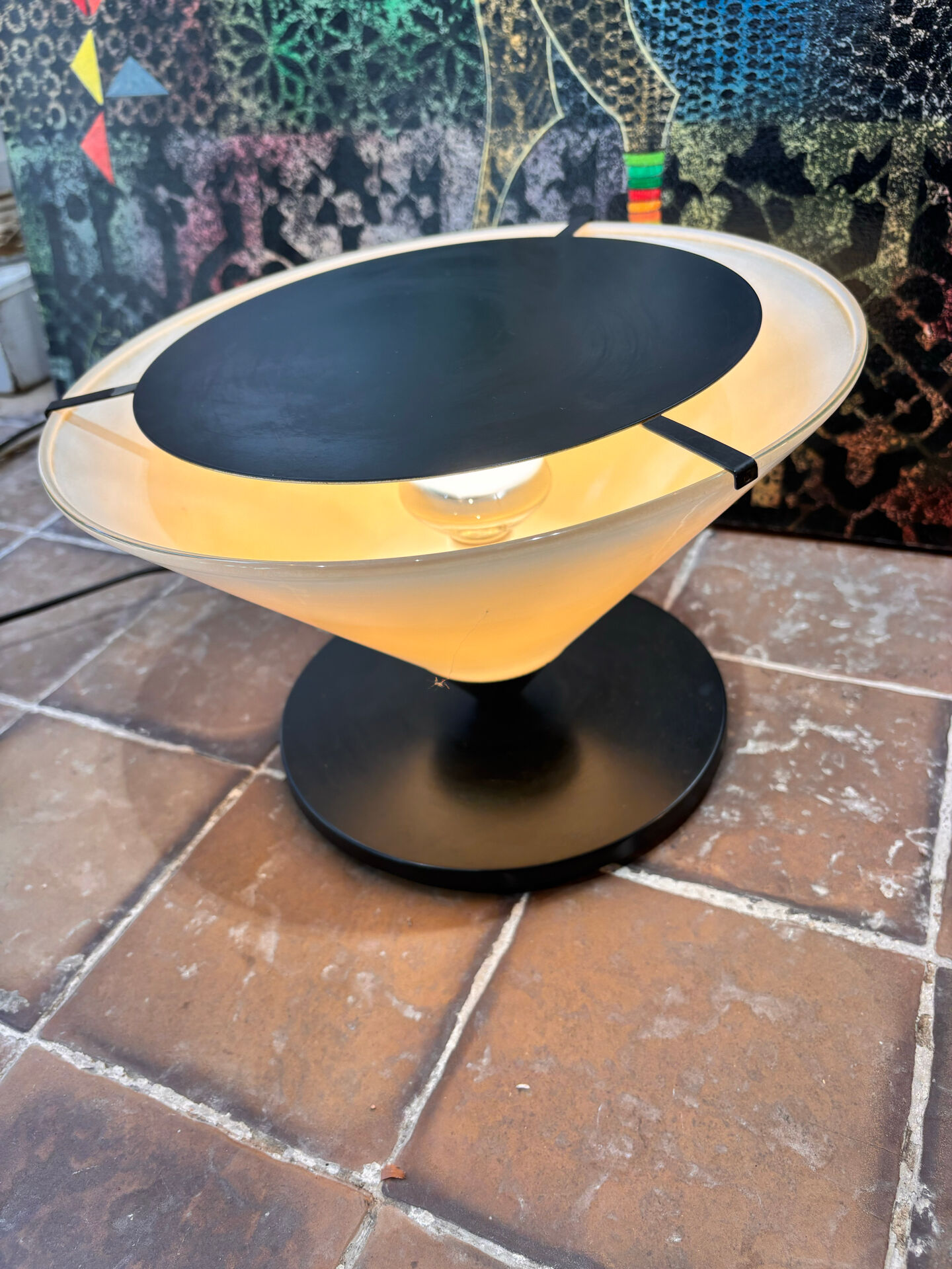 Postmodern table lamp. Optelma / Mangia style.
