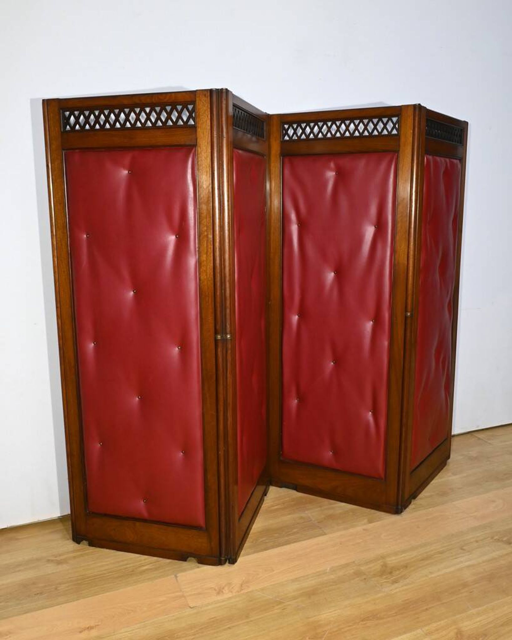 Four-Panel Mahogany Screen – First Part 20th Century