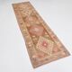 Taupe & Dusty Pink Vintage Carpet For Hallway, 83x308 Cm