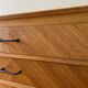 Scandinavian 4-drawer commode with vintage compass legs