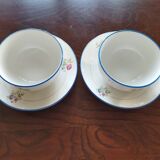 Two Salins earthenware lunch cups