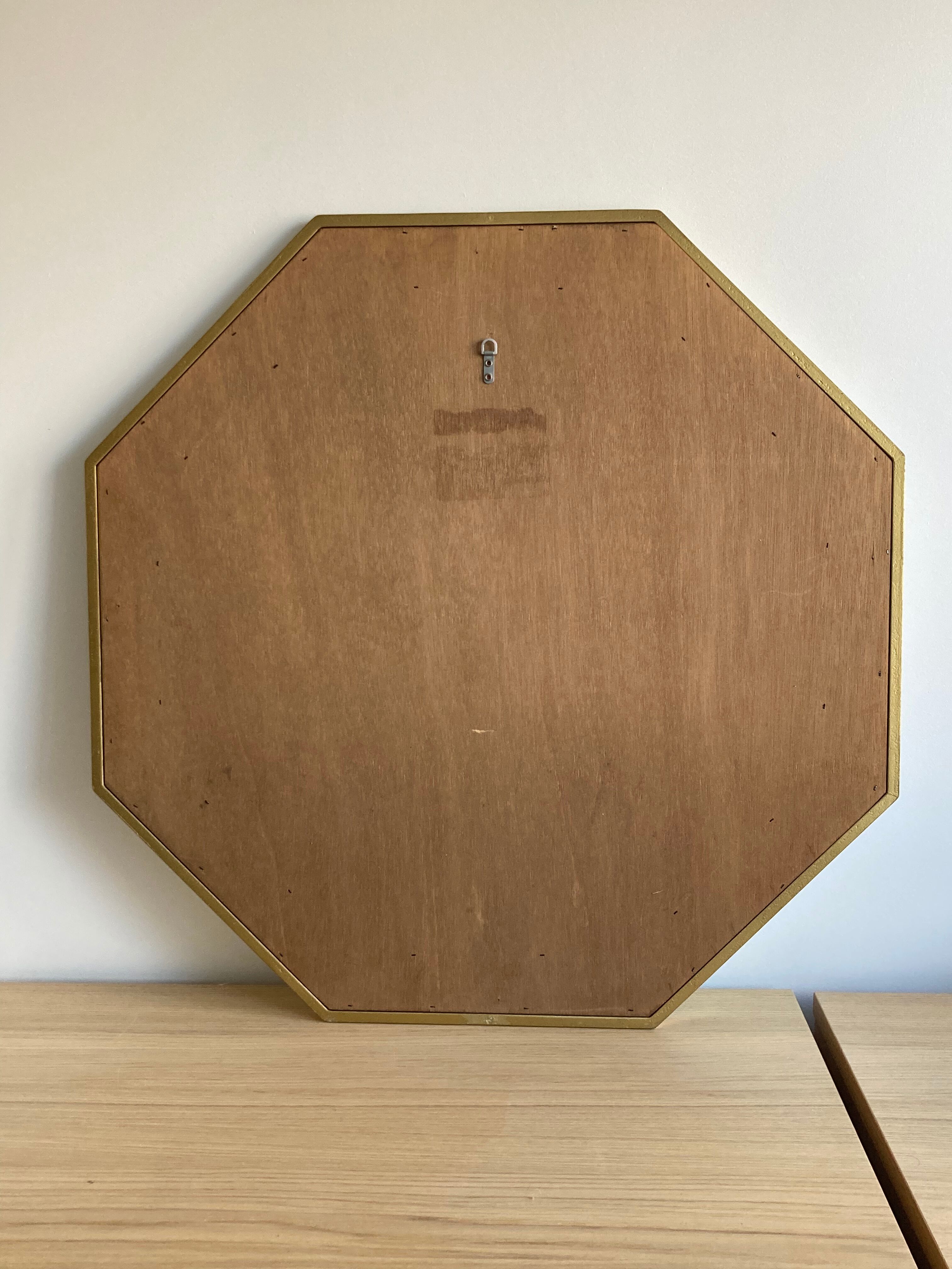 Miroir octogonal en verre années 70